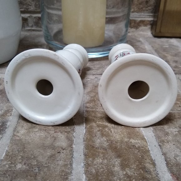 ROYAL SEASONS Candlesticks Stoneware Snowman Candle Tapers Holder - Picture 5 of 6